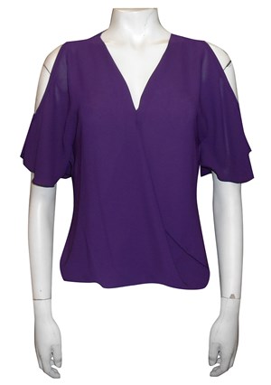 GRAPE - Robyn cross front blouse